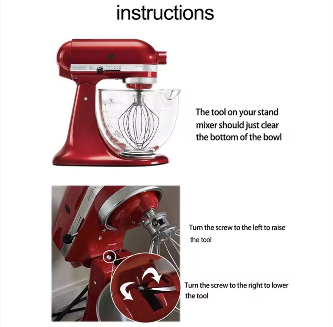 KitchenAid Mixer Attachment Set – Dough Hook, Flat Beater & Wire Whisk — straight front view