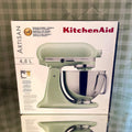 Refurbished KitchenAid Artisan 4.8L 300W Stand Mixer — Pistachio — front three-quarter view